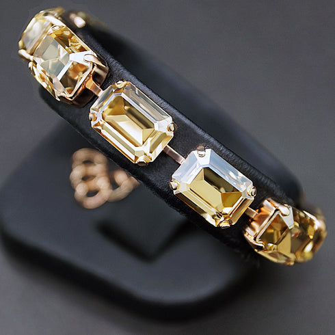 Браслет "Blāzma (Golden Shadow)" с кристаллами Swarovski™